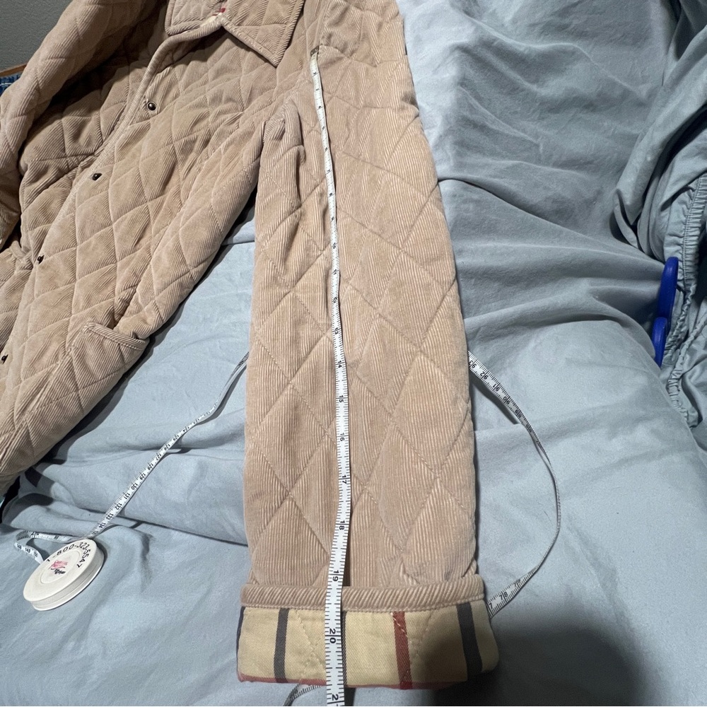 Y2K Brooks Brothers Women's Quilted Corduroy Tan Jacket - Picture 6 of 10